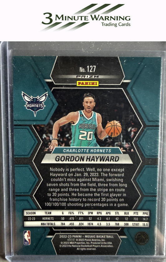 2022-23 Panini Mosaic #127 Gordon Hayward Green