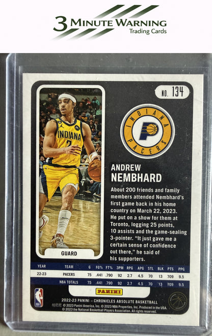 2022-23 Panini Chronicles #134 Andrew Nembhard Pink