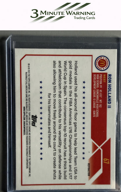 2023 Topps Chrome McDonald's All American #67 Ron Holland II Refractor