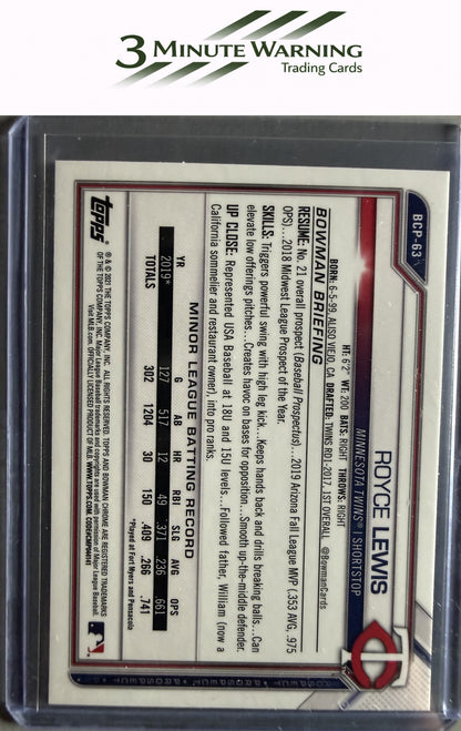 2021 Bowman #BCP-63 Royce Lewis Chrome Prospects