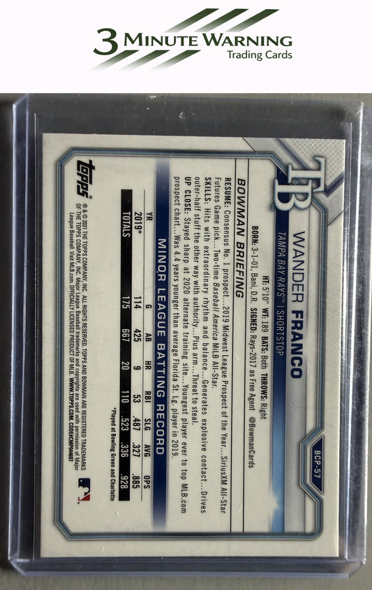 2021 Bowman #BCP-57 Wander Franco Chrome Prospects Mojo Refractor