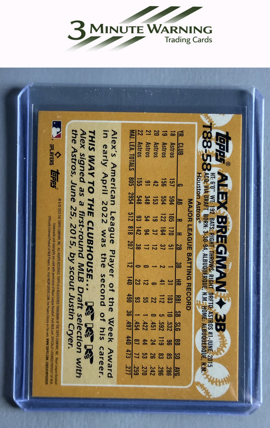 2023 Topps #T88-58 Alex Bregman 1988 Topps Baseball