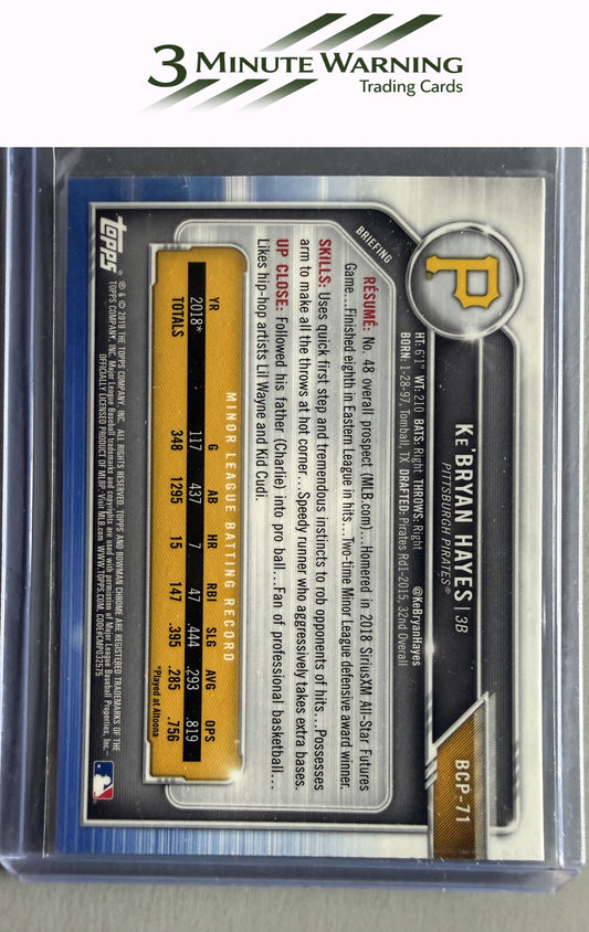 2019 Bowman #BCP-71 Ke'Bryan Hayes Chrome Prospects
