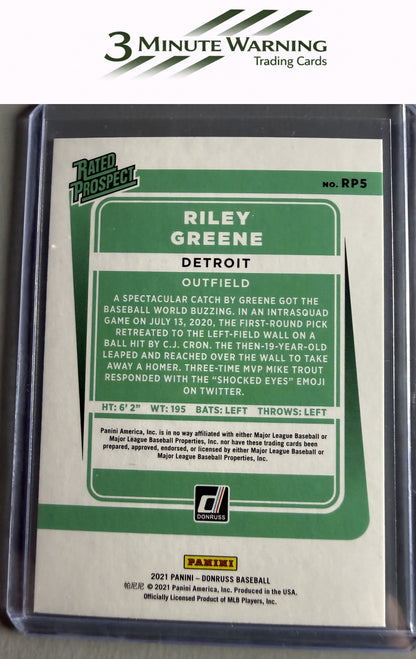 2021 Donruss #RP5 Riley Greene Rated Prospects Rapture
