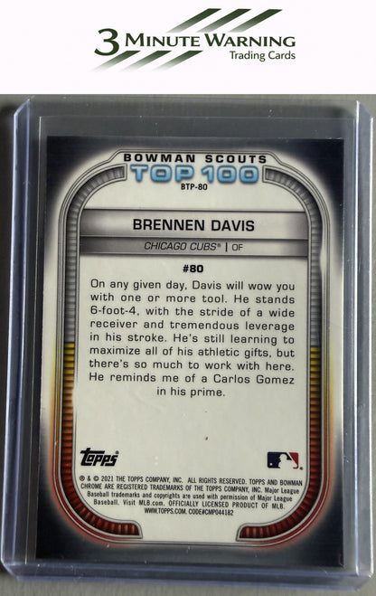 2021 Bowman #BTP-80 Brennen Davis Chrome Bowman Scouts Top 100