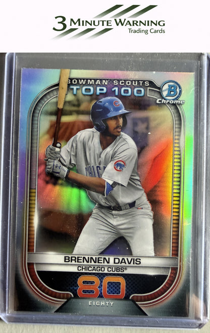 2021 Bowman #BTP-80 Brennen Davis Chrome Bowman Scouts Top 100