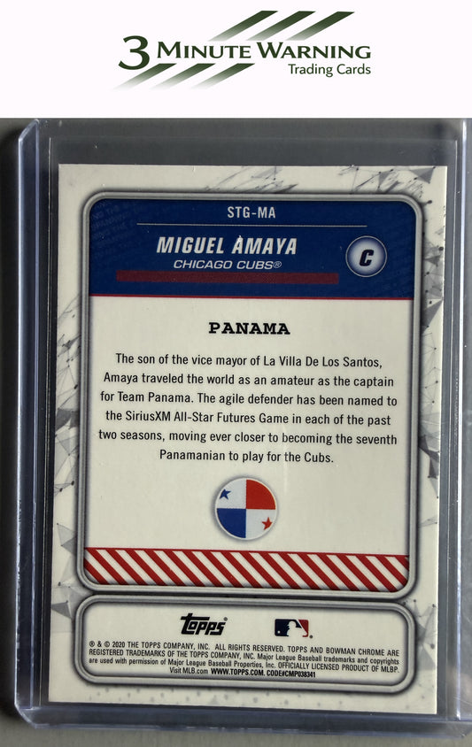 2020 Bowman #STG-MA Miguel Amaya Chrome Spanning the Globe