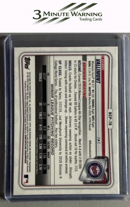 2020 Bowman #BCP-78 Chris Vallimont Chrome Prospects