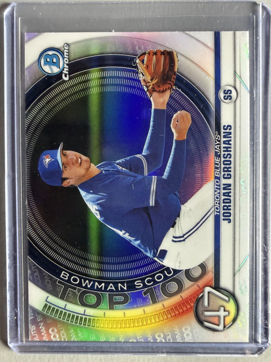 2020 Bowman #BTP-47 Jordan Groshans Chrome Bowman Scouts Top 100