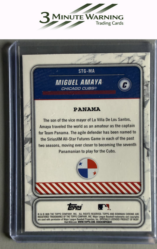 2020 Bowman #STG-MA Miguel Amaya Chrome Spanning the Globe