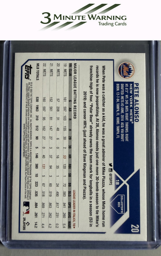 2023 Topps #20 Pete Alonso Silver Pattern Foilboard