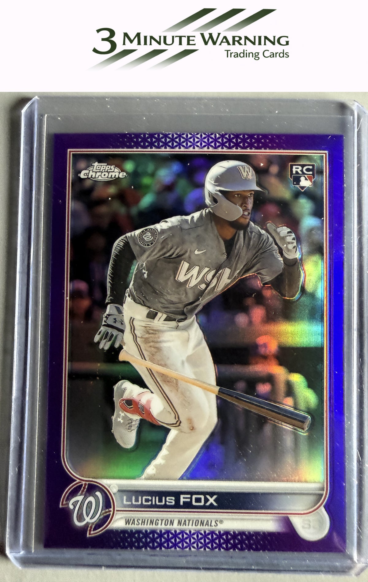 2022 Topps Chrome Update #USC181 Lucius Fox Purple Refractor