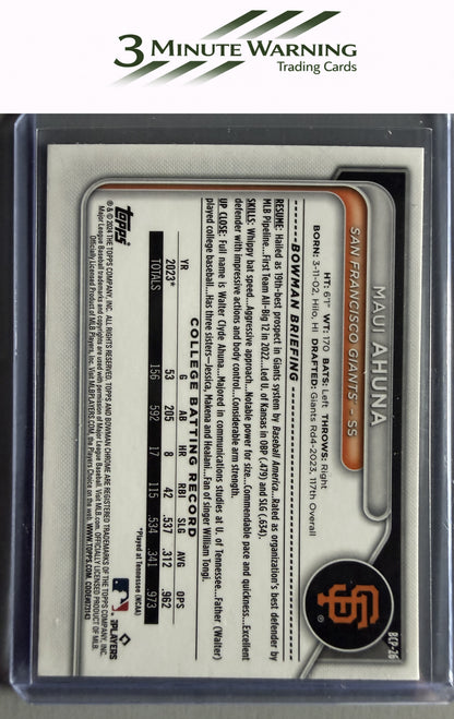 2024 Bowman #BCP-26 Maui Ahuna Chrome Prospects