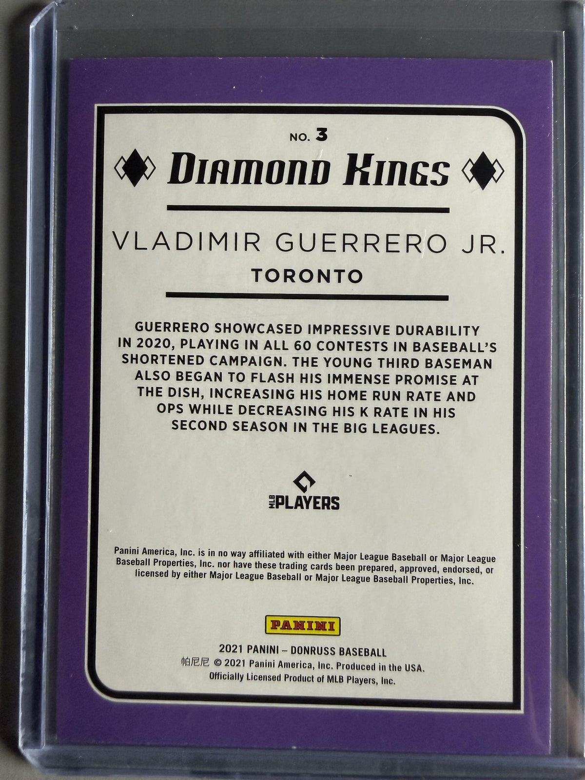2021 Donruss #3 Vladimir Guerrero Jr.
