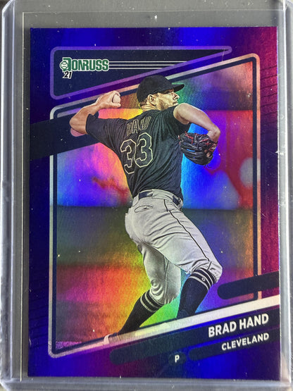 2021 Donruss #138 Brad Hand Holo Purple
