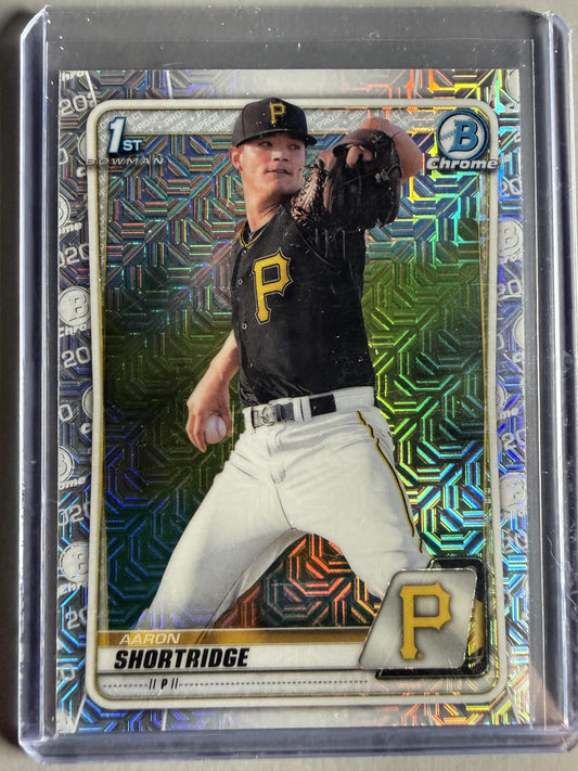 2020 Bowman #BCP-9 Aaron Shortridge Chrome Prospects Mojo Refractor