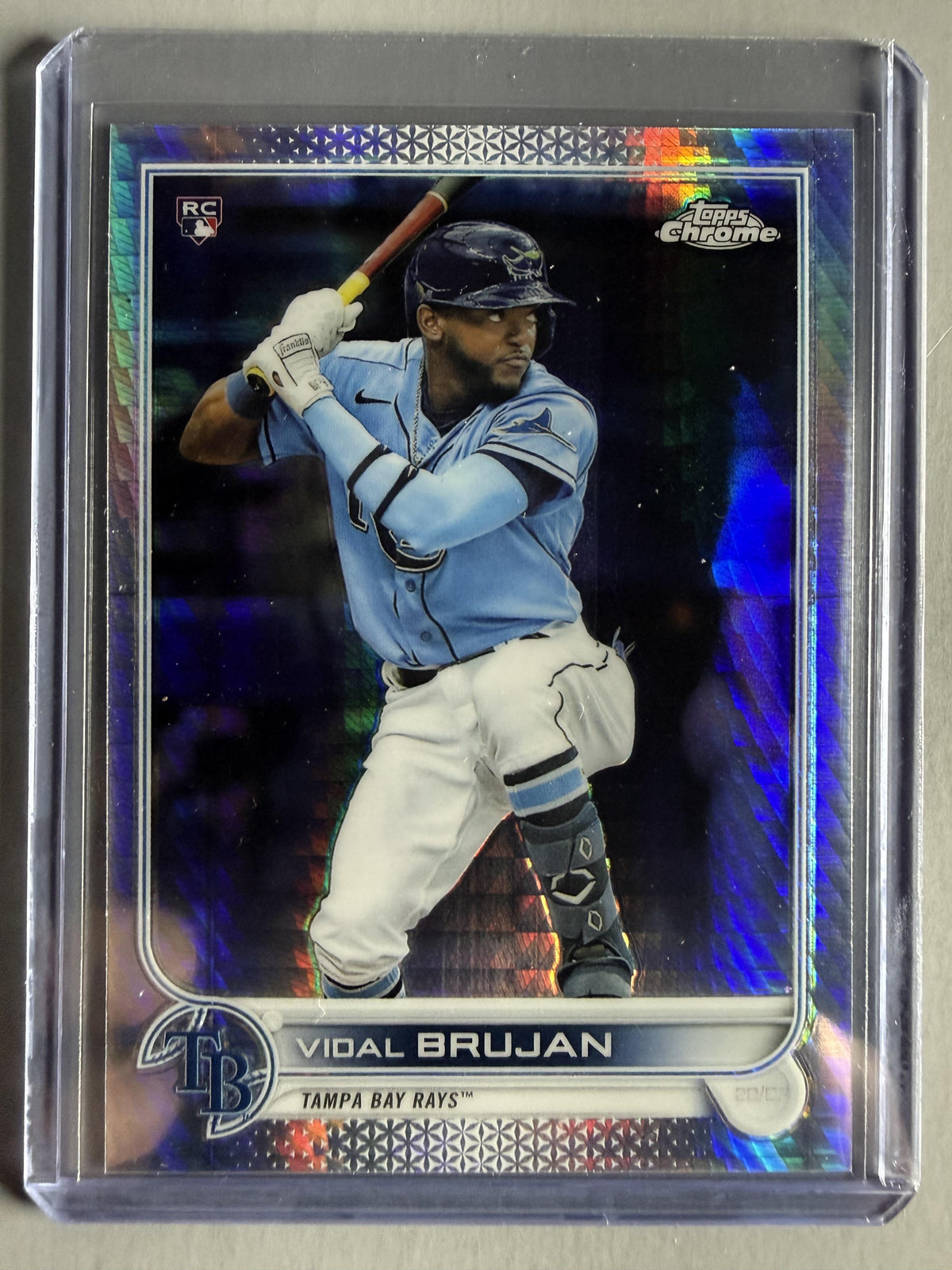 2022 Topps Chrome Sonic #134 Vidal Brujan Prism Refractor