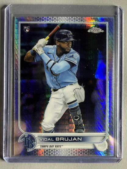 2022 Topps Chrome Sonic #134 Vidal Brujan Prism Refractor