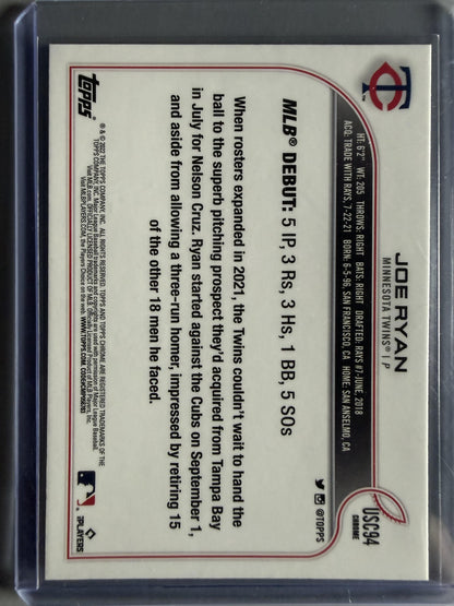2022 Topps Chrome Update #USC94 Joe Ryan