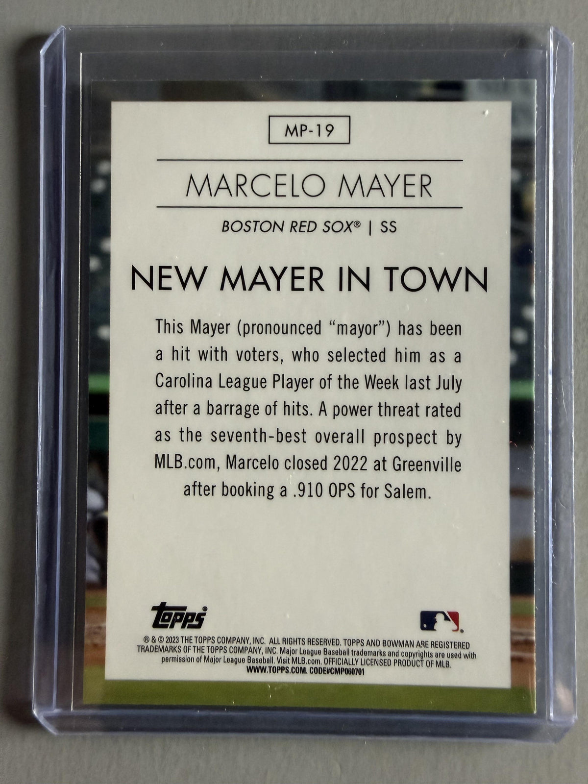 2023 Bowman #MP-19 Marcelo Mayer Modern Prospects