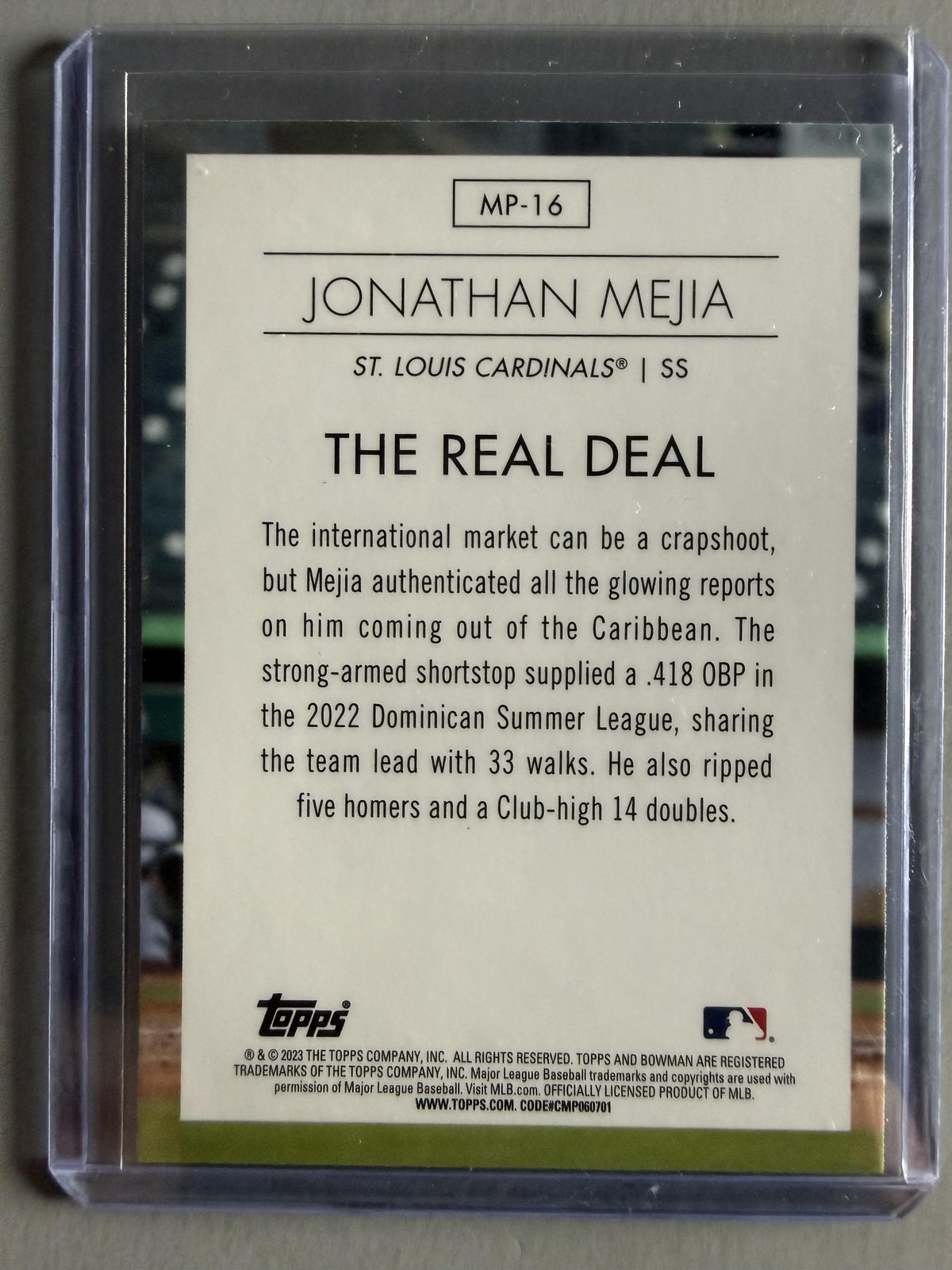 2023 Bowman #MP-16 Jonathan Mejia Modern Prospects
