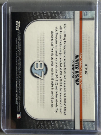2020 Bowman #BTP-87 Hunter Bishop Chrome Bowman Scouts Top 100