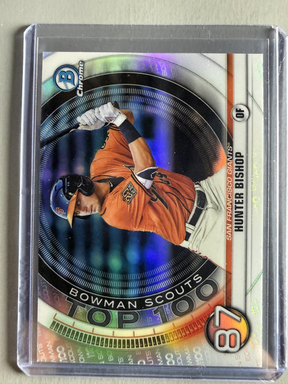 2020 Bowman #BTP-87 Hunter Bishop Chrome Bowman Scouts Top 100