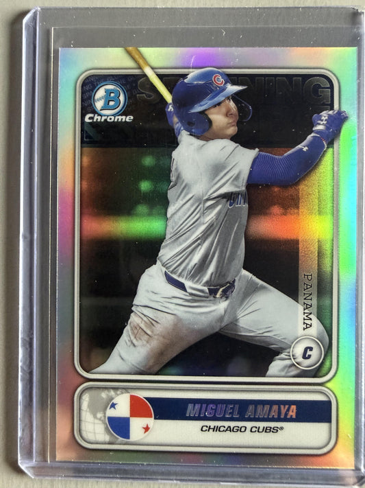 2020 Bowman #STG-MA Miguel Amaya Chrome Spanning the Globe