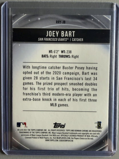 2021 Bowman #RRY-JB Joey Bart Chrome Rookie of the Year Favorites