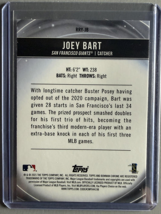 2021 Bowman #RRY-JB Joey Bart Chrome Rookie of the Year Favorites