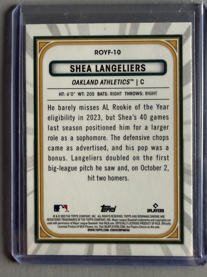2023 Bowman #ROYF-10 Shea Langeliers Rookie of the Year Favorites