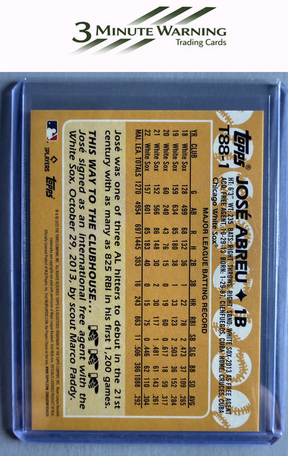 2023 Topps #T88-1 José Abreu 1988 Topps Baseball 35th Anniversary (Series One)