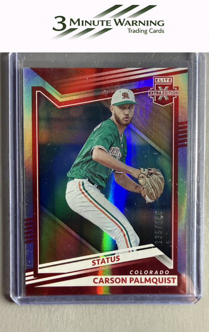 2022 Panini Elite Extra Edition #88 Carson Palmquist Status Red #/299