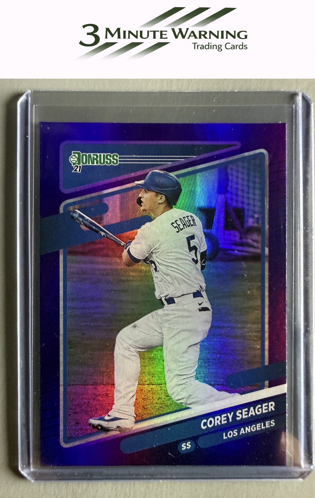 2021 Donruss #109 Corey Seager Holo Purple