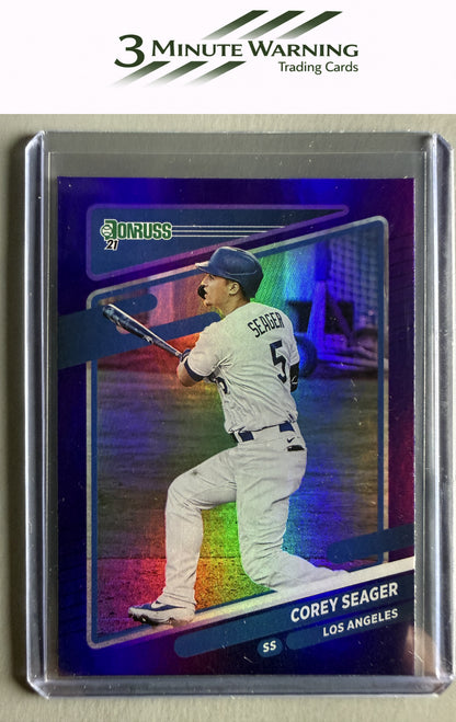 2021 Donruss #109 Corey Seager Holo Purple