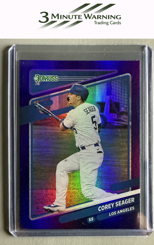 2021 Donruss #109 Corey Seager Holo Purple