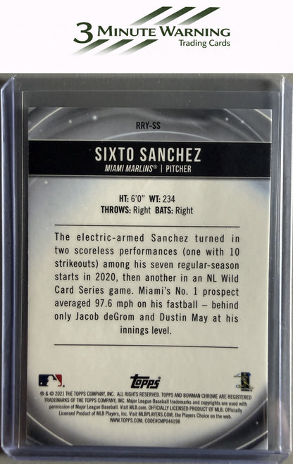 2021 Bowman #RRY-SS Sixto Sanchez Chrome Rookie of the Year Favorites