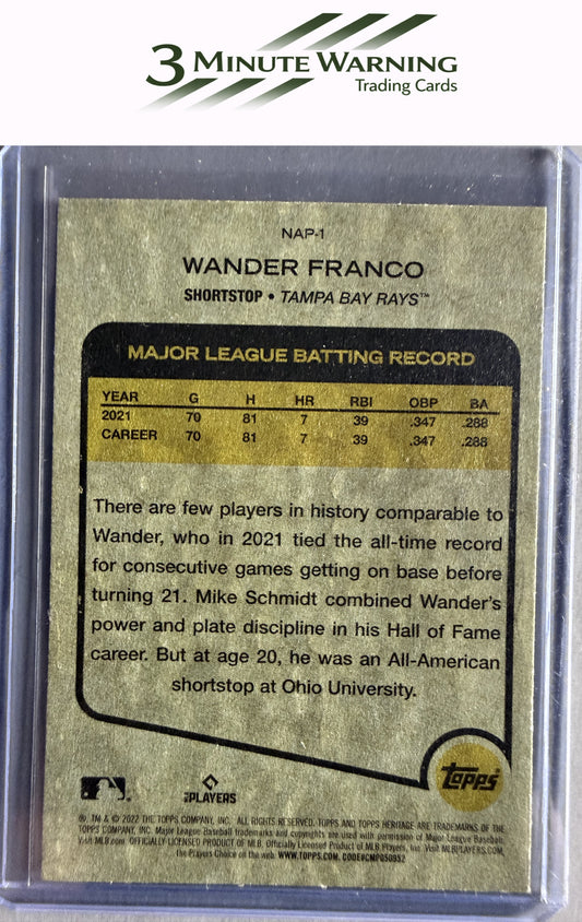 2022 Topps Heritage #NAP-1 Wander Franco New Age Performers