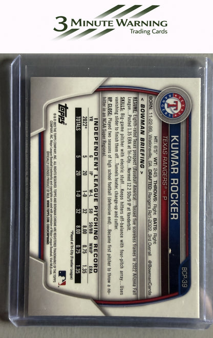 2023 Bowman #BCP-39 Kumar Rocker Chrome Prospects