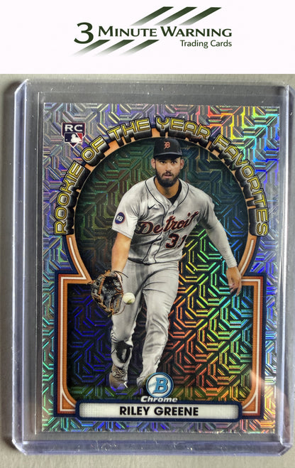 2023 Bowman #ROYF-6 Riley Greene Rookie of the Year Favorites Mojo Refractor