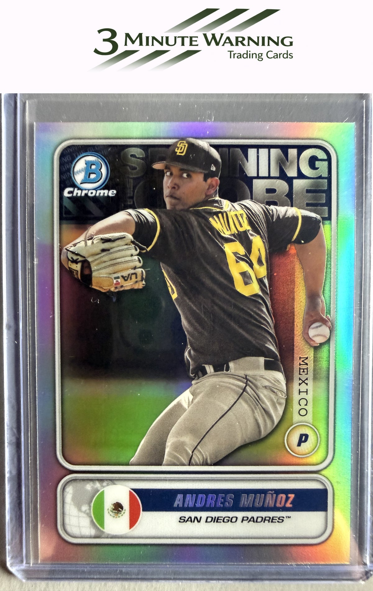 2020 Bowman #STG-AM Andres Muñoz Chrome Spanning the Globe