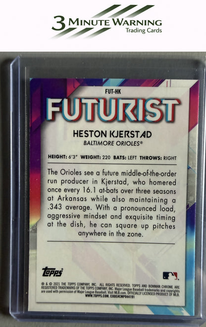 2021 Bowman #FUT-HK Heston Kjerstad Chrome Futurist