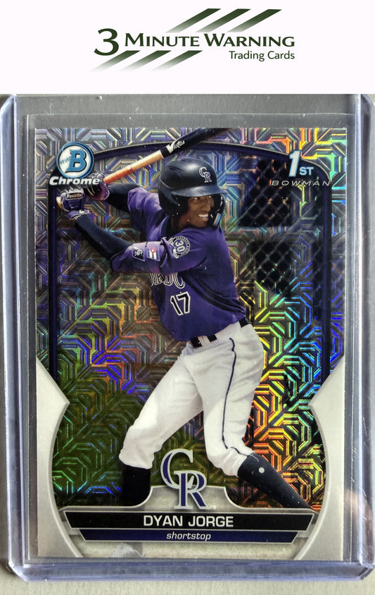 2023 Bowman #BCP-22 Dyan Jorge Chrome Prospects Mojo Refractor