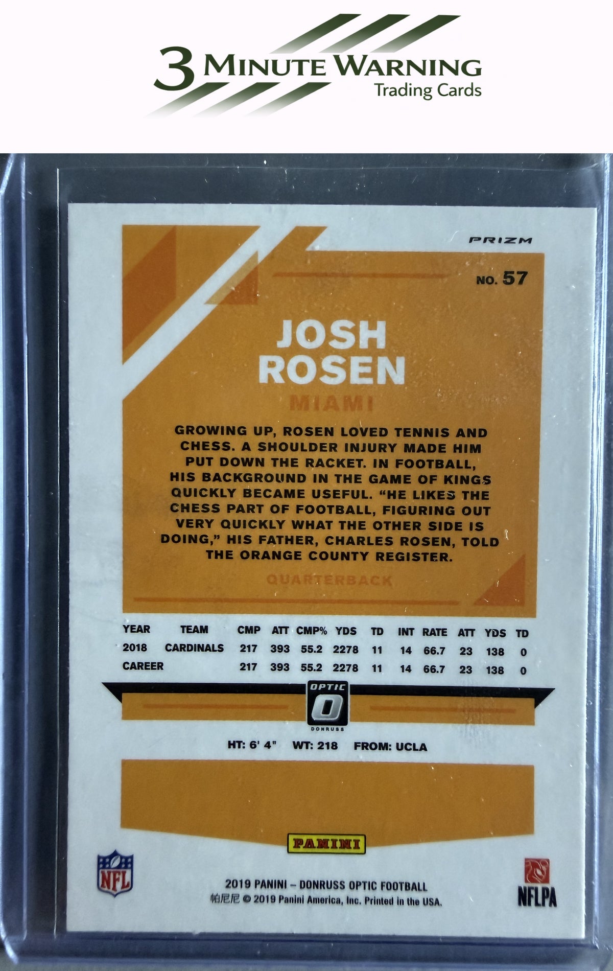 2019 Donruss Optic #57 Josh Rosen Holo