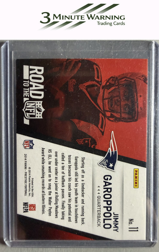 2014 Panini Prestige #11 Jimmy Garoppolo Road to the NFL