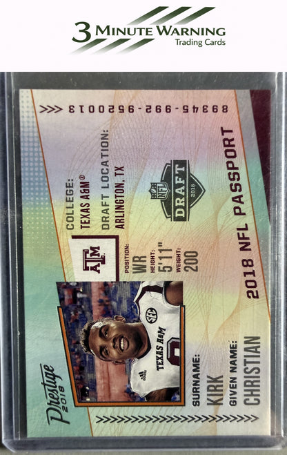 2018 Panini Prestige #PP-CK Christian Kirk NFL Passport