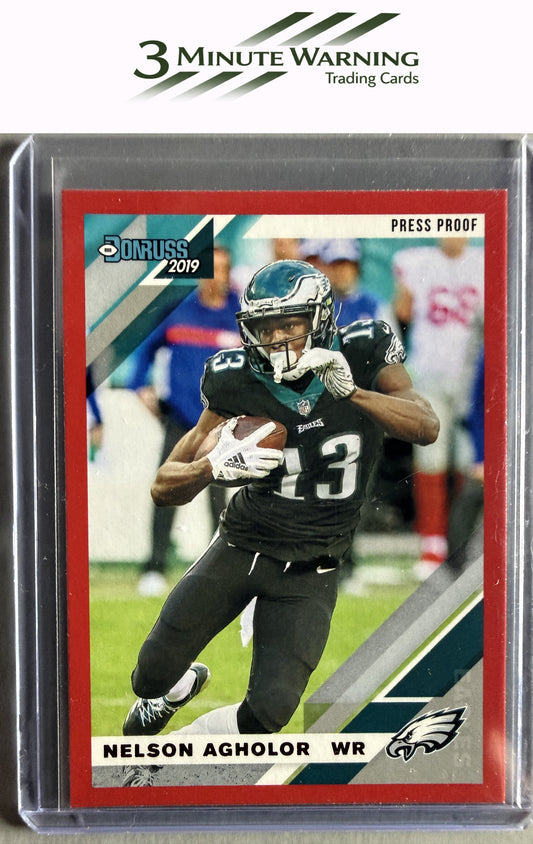 2019 Donruss #208 Nelson Agholor Press Proof Red