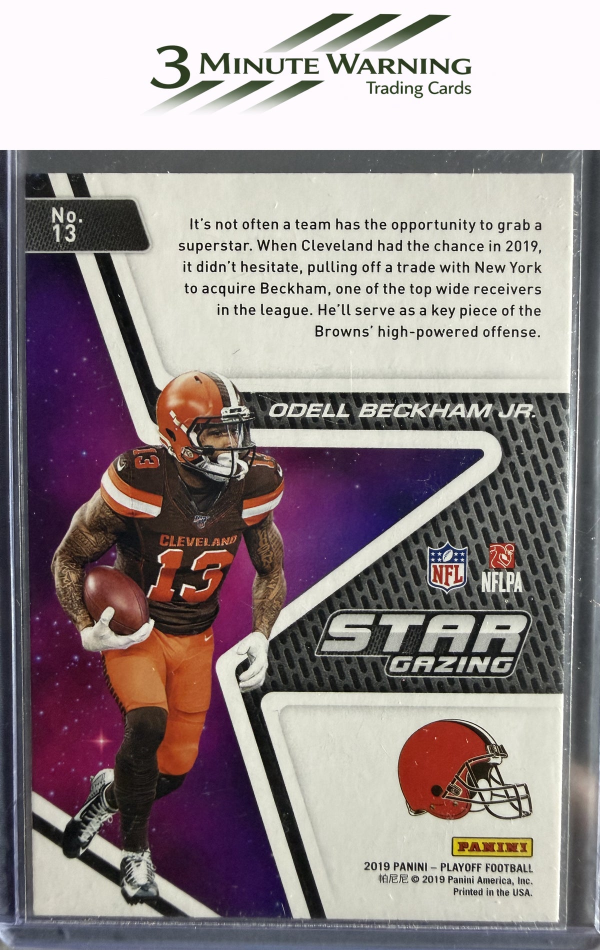 2019 Panini Playoff #13 Odell Beckham Jr. Star Gazing