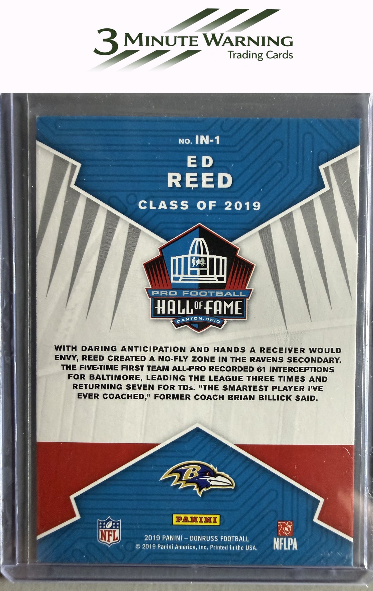2019 Donruss #IN-1 Ed Reed Inducted