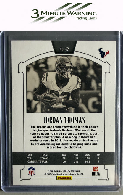 2019 Panini Legacy #42 Jordan Thomas Yellow #/165
